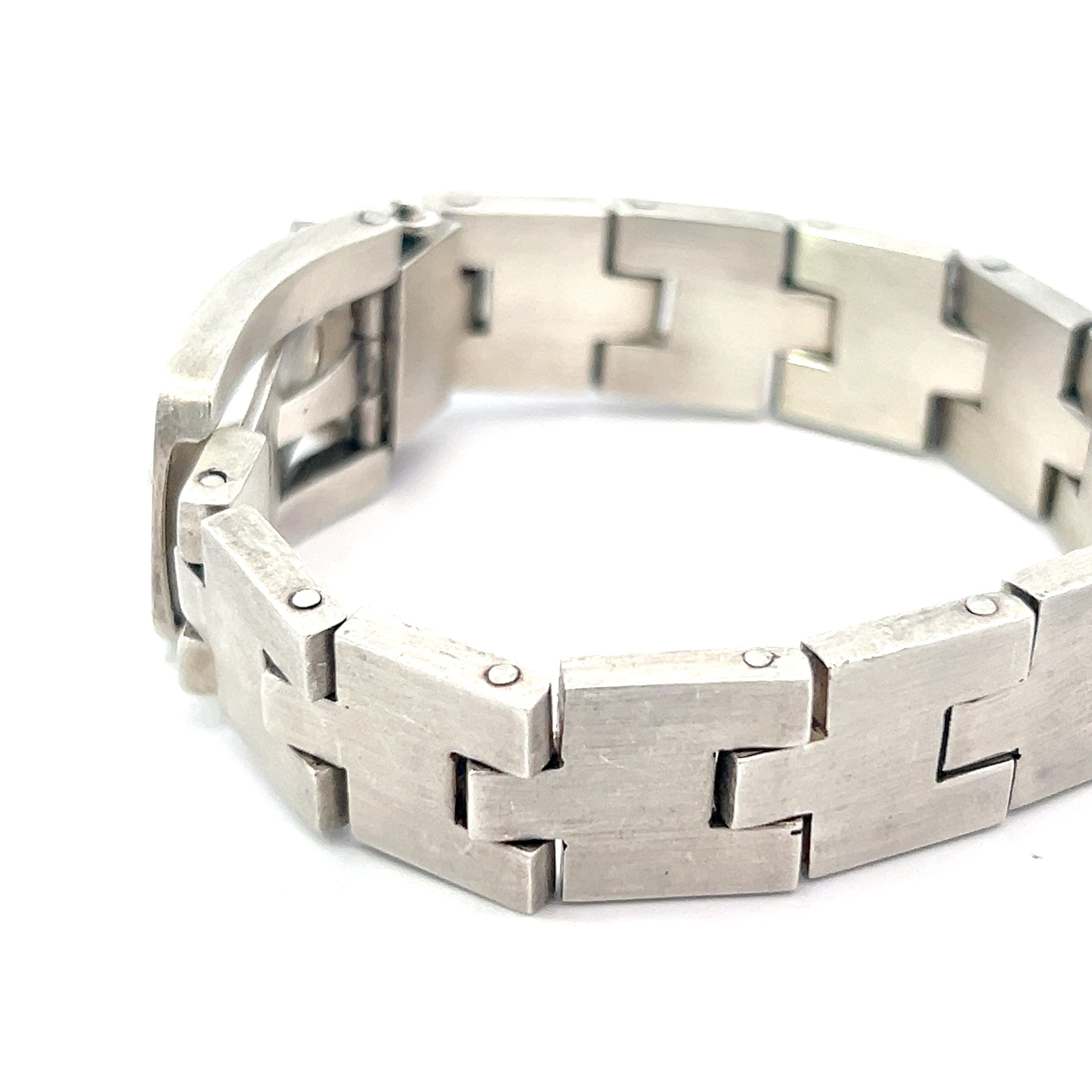 Stainless Steel Buckle Bracelet 1/2 wide 8" inch 91.6 gram