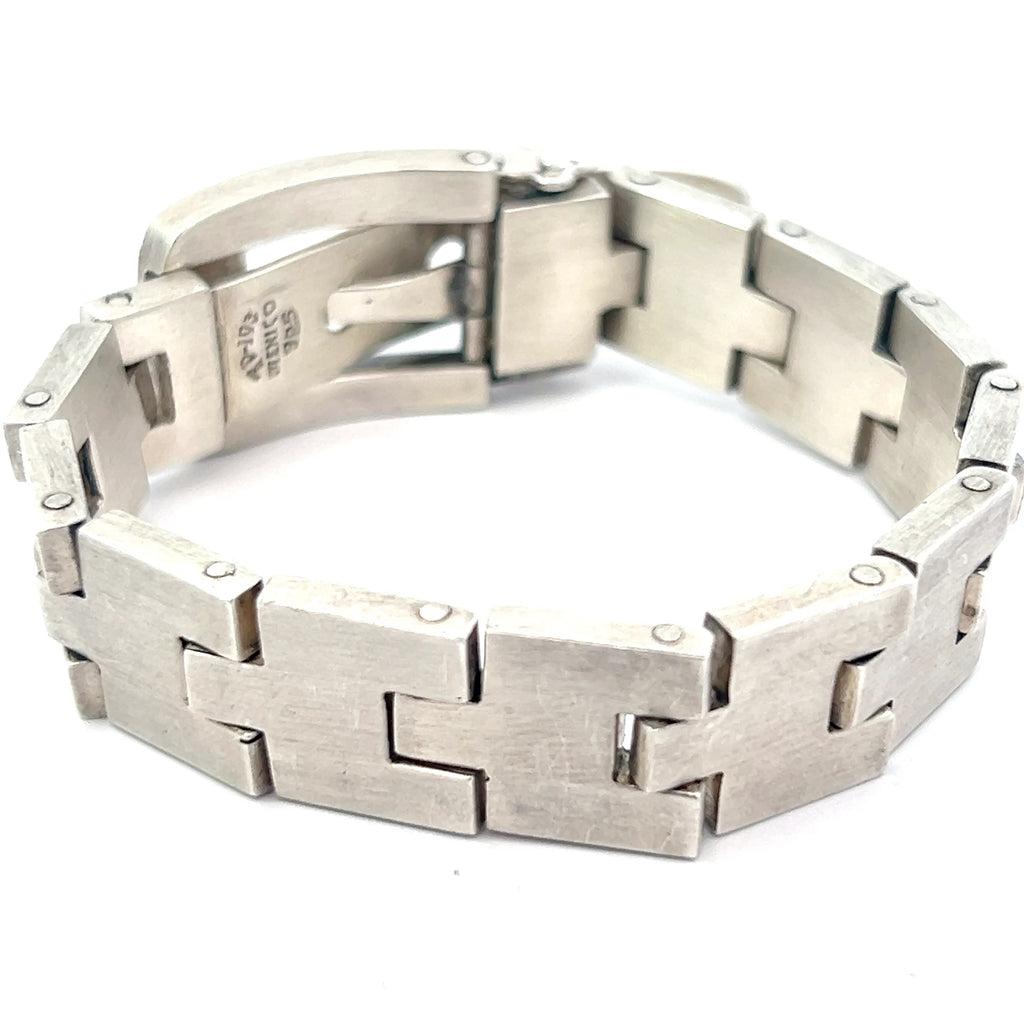 Stainless Steel Buckle Bracelet 1/2 wide 8" inch 91.6 gram