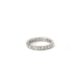 14k White Gold .75ct F VS2 Round Diamond Bezel Eternity Ring