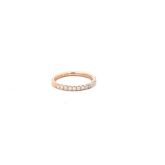 18k Rose Gold .25ct G VS2 Round Diamond Band