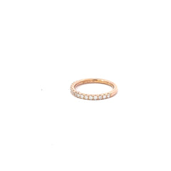 18k Rose Gold .25ct G VS2 Round Diamond Band