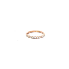 18k Rose Gold .25ct G VS2 Round Diamond Band