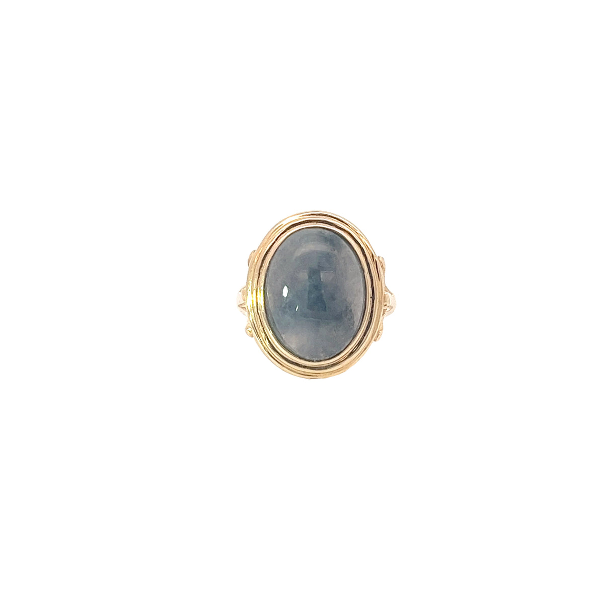Vintage 14k Yellow Gold Oval Labradorite ring