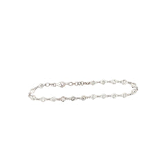 14k white gold 1.50ct H SI1 Round Diamonds by the yard bracelet