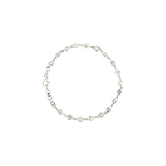 14k white gold 1.50ct H SI1 Round Diamonds by the yard bracelet