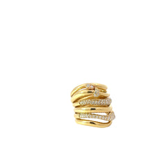 18k Yellow Gold 1.00ct E VS1 Round Diamond Ring  27.7 gram