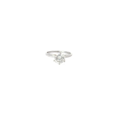 14k white gold 1.50ct G SI12 Round Diamond Solitaire engagement ring Certified by AGSL #601301042001