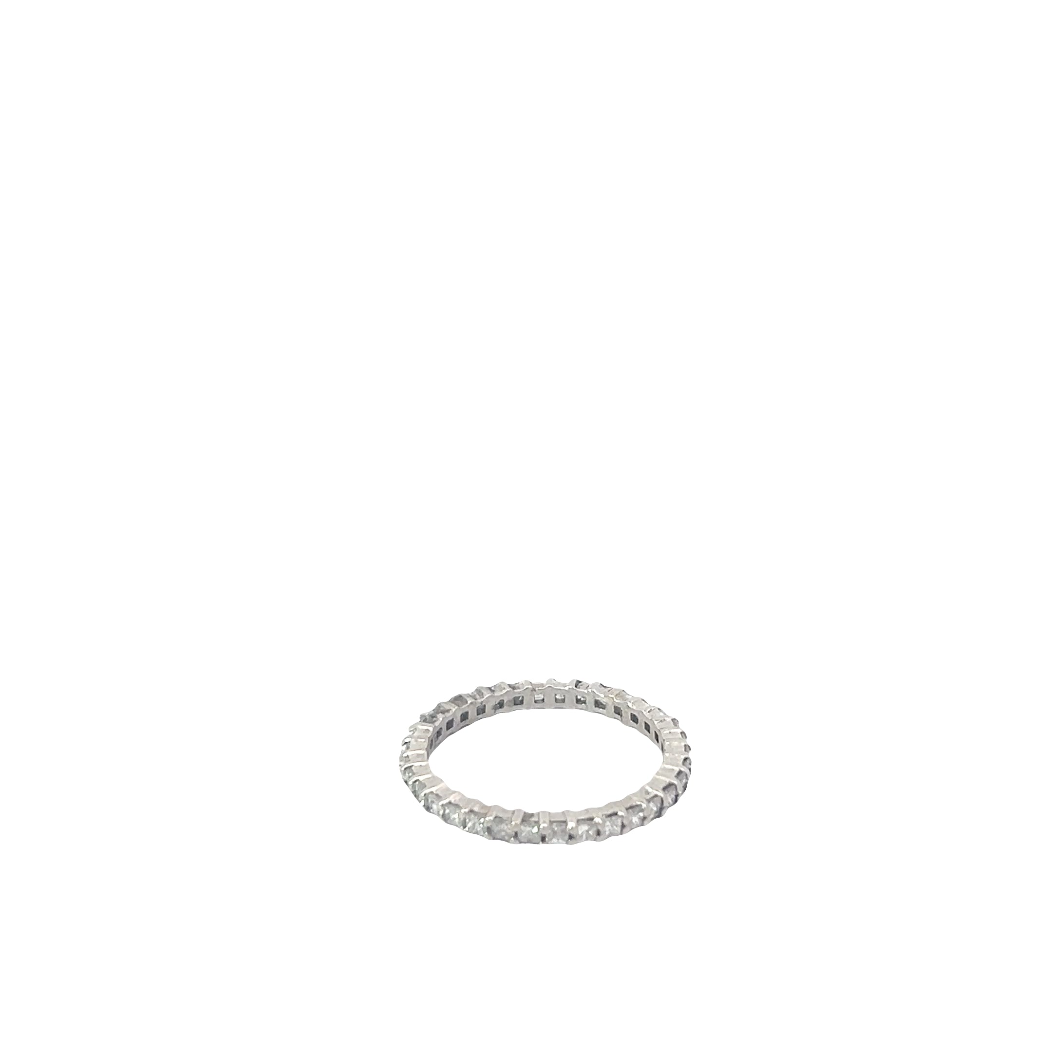 14k White Gold .65ct G SI1 Princess Cut Diamond Eternity Ring