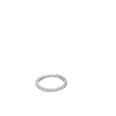 14k White Gold .65ct G SI1 Princess Cut Diamond Eternity Ring