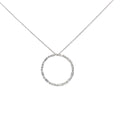 14k White Gold .26ct F VS1 Round/ Baguette Diamond Eternity Necklace