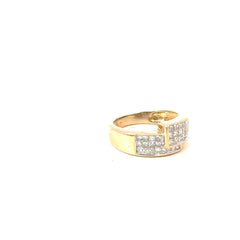 14k Yellow Gold 1.00ct G SI1 Princess Cut Diamond Invisible Set Ring