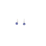 14k White Gold 1.50ct Round Tanzanite Drop  Earrings