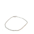 14k White Gold 2.7 Gram Diamond Cut Barrel Bracelet