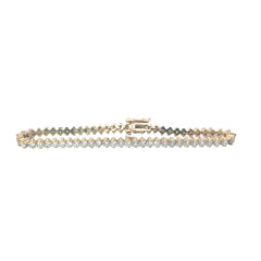 14k Yellow Gold 3.80ct G VS2 Round Diamond Tennis Bracelet