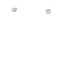 14k White Gold .35ct H I1 Round Diamond with a Under Halo .15ct Round Diamond Stud Earrings