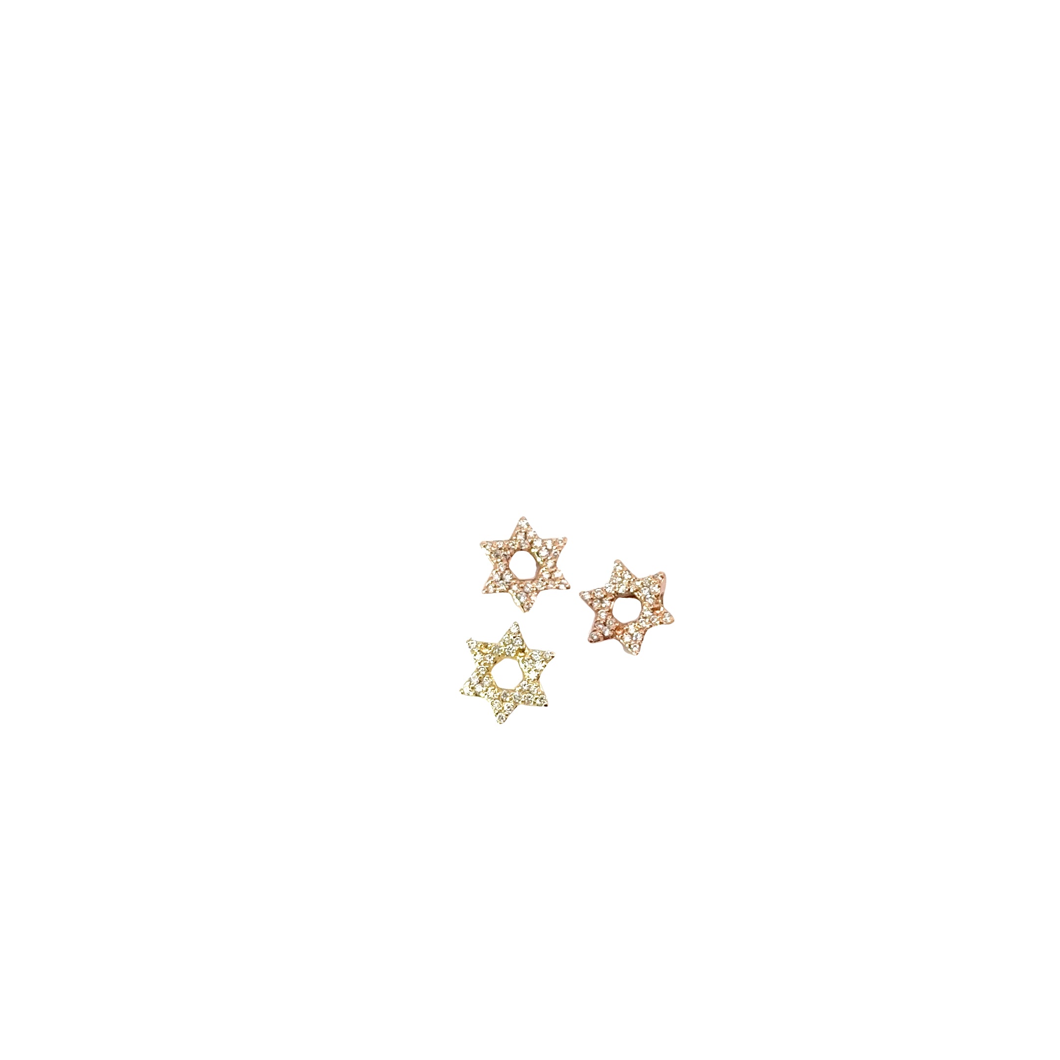 14k Yellow, White or Rose Gold .25ct G SI1  Diamond Star of David Necklace