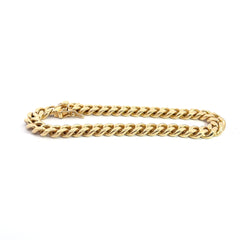 14k Yellow Gold 41.1 Gram Cuban Link Bracelet 8"inch