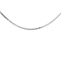 14k White Gold 6.1 Gram Diamond Cut Cable Necklace 2.5mm 18"inch