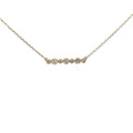 14k Yellow Gold .25ct G VS2 Bezel Bubble Bar Necklace