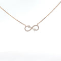 14k Rose Gold .25ct G VS2 Round Diamond Infinity Necklace