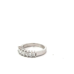 Platinum 1.06ct F VS2 Princess Cut Diamond Wedding Anniversary Ring
