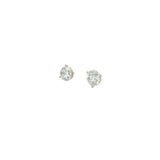 Ladies 14k White Gold Diamond Stud Earrings