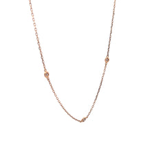 14k Rose Gold .50ct G SI1 Round  Diamonds by the Yard Necklace