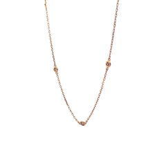 14k Rose Gold .50ct G SI1 Round  Diamonds by the Yard Necklace