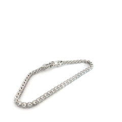 14k White Gold 2.85ct G VS2 Round Diamond 4 Prong Illusion Setting Tennis Bracelet