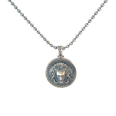 Sterling Silver 29.7 gram Necklace with a Versace Style Pendant