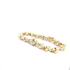 18k Two Tone 25.00 Gram Italian Link Bracelet