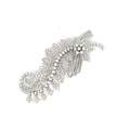 Platinum 4.20ct Vintage Floral Leaf Brooch/Pin 3" inch Long