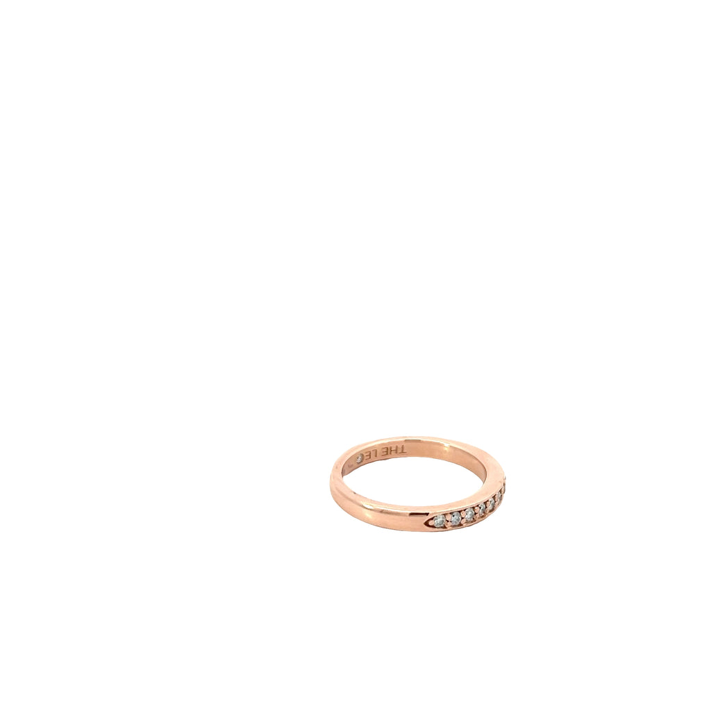 14k Rose Gold .25ct G VS2 Round Diamond Stackable Band