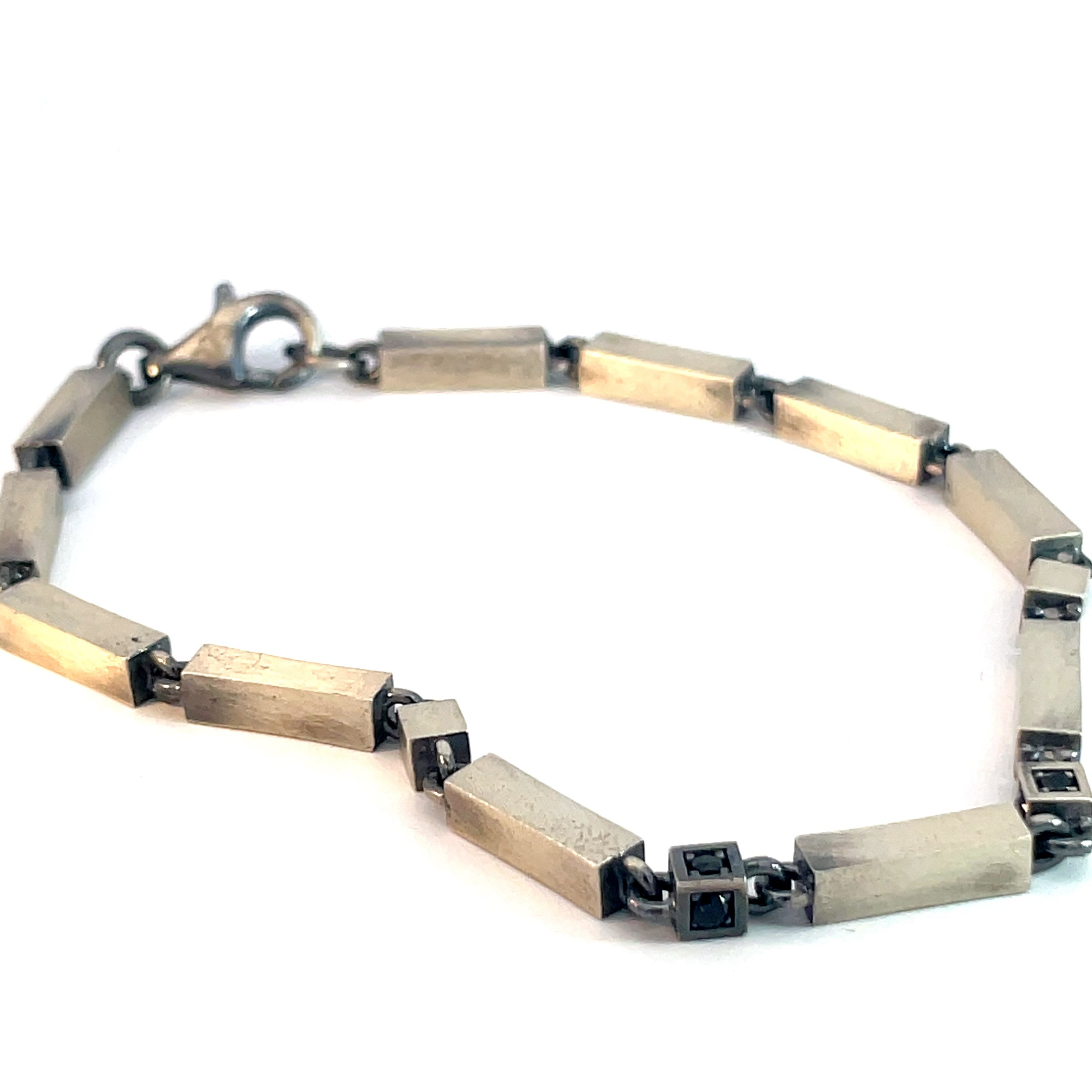 Sterling Silver 19.5 Gram with Black Onyx Men's Bracelet