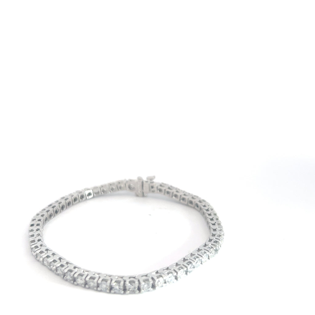 14k White Gold 5.89ct G VS2 Round Diamond Tennis Bracelet