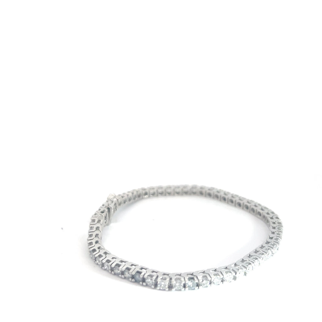 14k White Gold 5.89ct G VS2 Round Diamond Tennis Bracelet