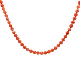 14k yellow gold Salmon and Pink Coral Beaded necklace