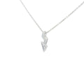 18k White Gold .22ct G VS2 Trillion Diamond Lightning Bolt Pendant