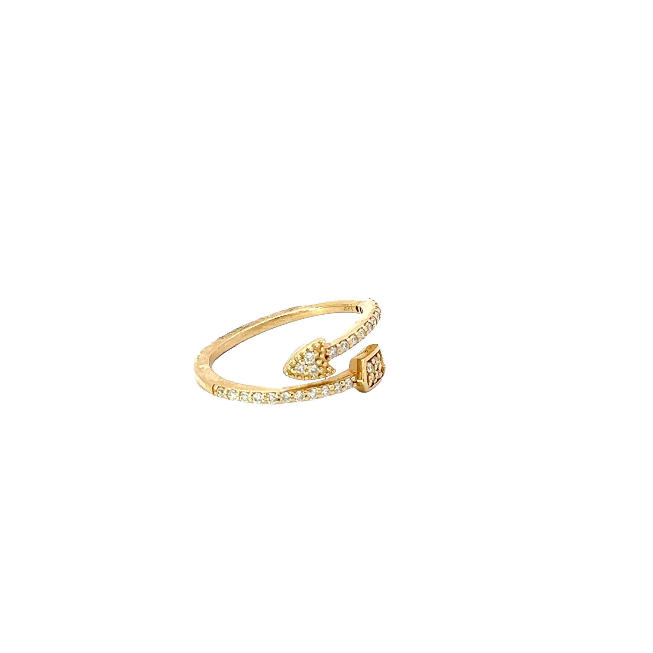 14k Yellow Gold .22ct G VS2 Round Diamond fashion ring