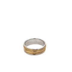 18k Two Tone Hand Made Wire Wrapped Ring 3.7 Gram