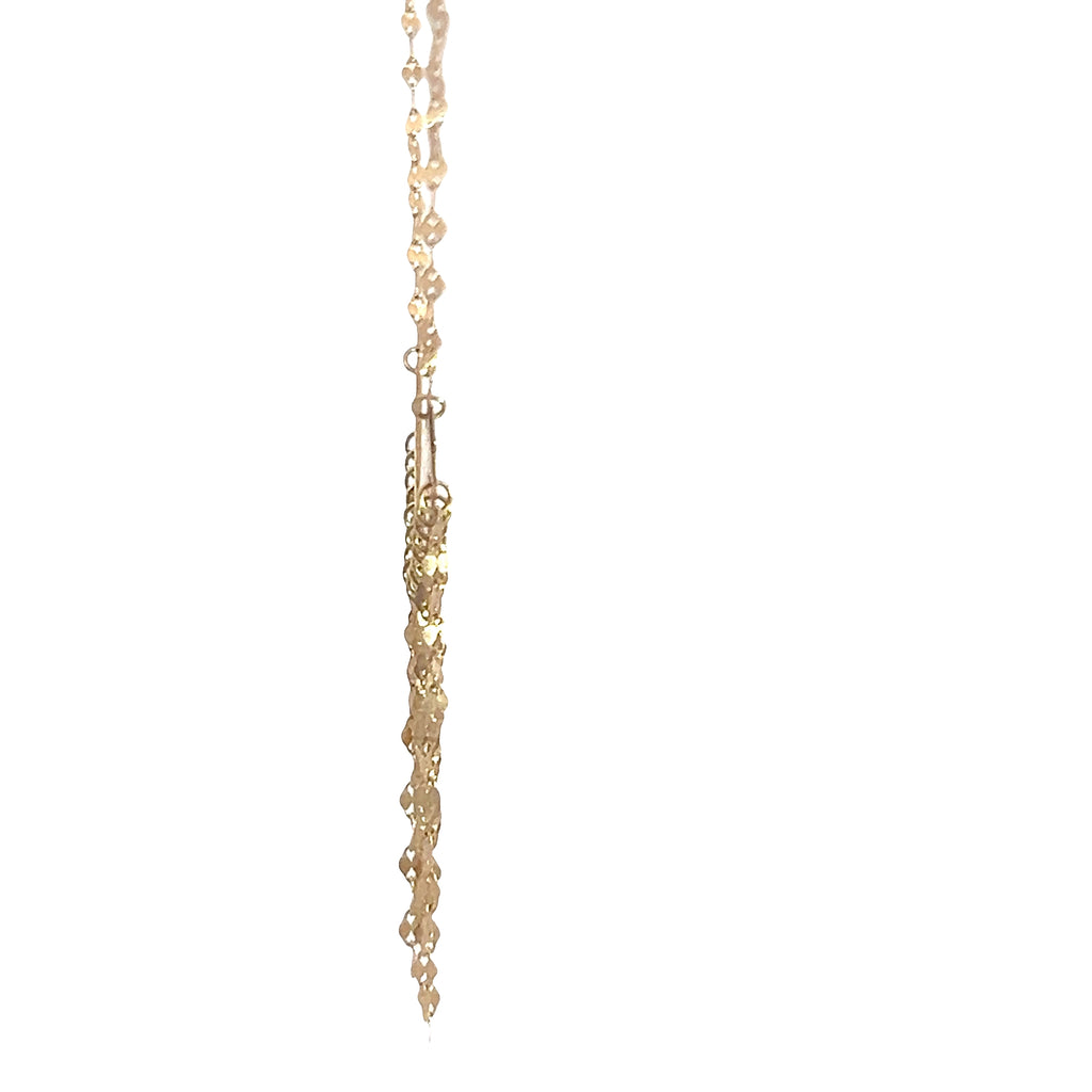 14k Yellow Gold V Shaped Necklace 18" inch