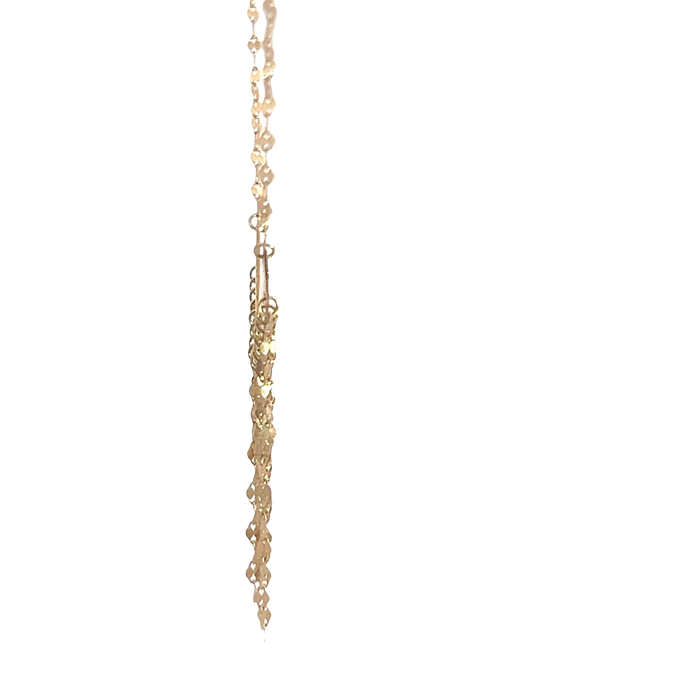 14k Yellow Gold V Shaped Necklace 18" inch