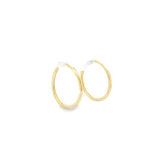 14k Yellow Gold 1.10 Gram Hoop Earrings