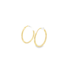 14k Yellow Gold 1.10 Gram Hoop Earrings