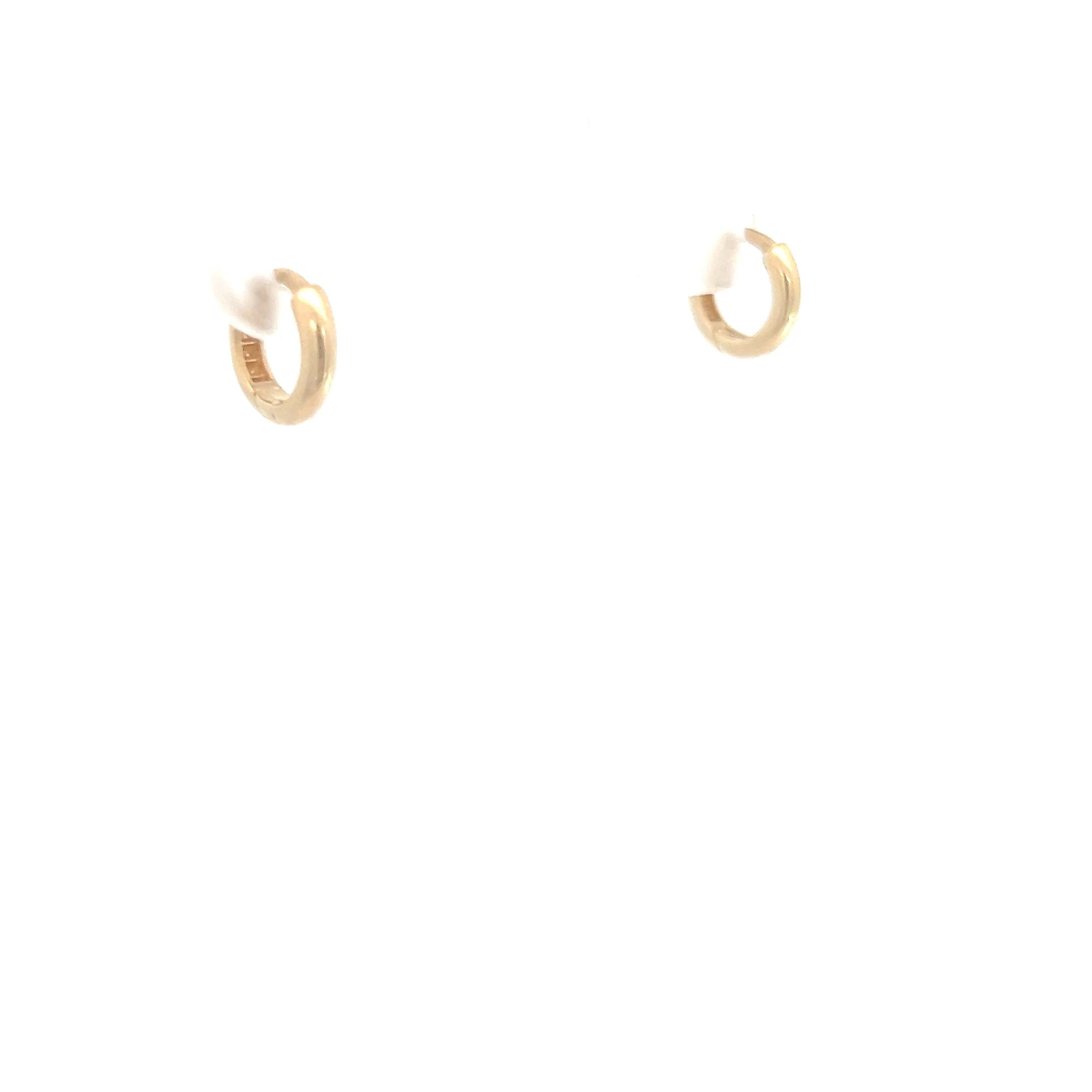 14k Yellow Gold 1.10 Gram Hoop Earrings