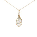 14k Two Toned .30ct F VS2 Round Diamond Necklace