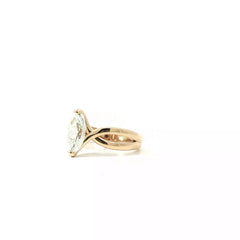 14k Yellow Gold 1.77ct H SI2 Marquise Diamond In A Cross Solitaire Ring