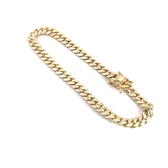 10k Yellow Gold 35.5 Gram Cuban Anklet 7mm 10" inch