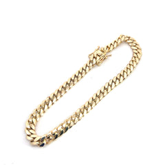 10k Yellow Gold 35.5 Gram Cuban Anklet 7mm 10" inch