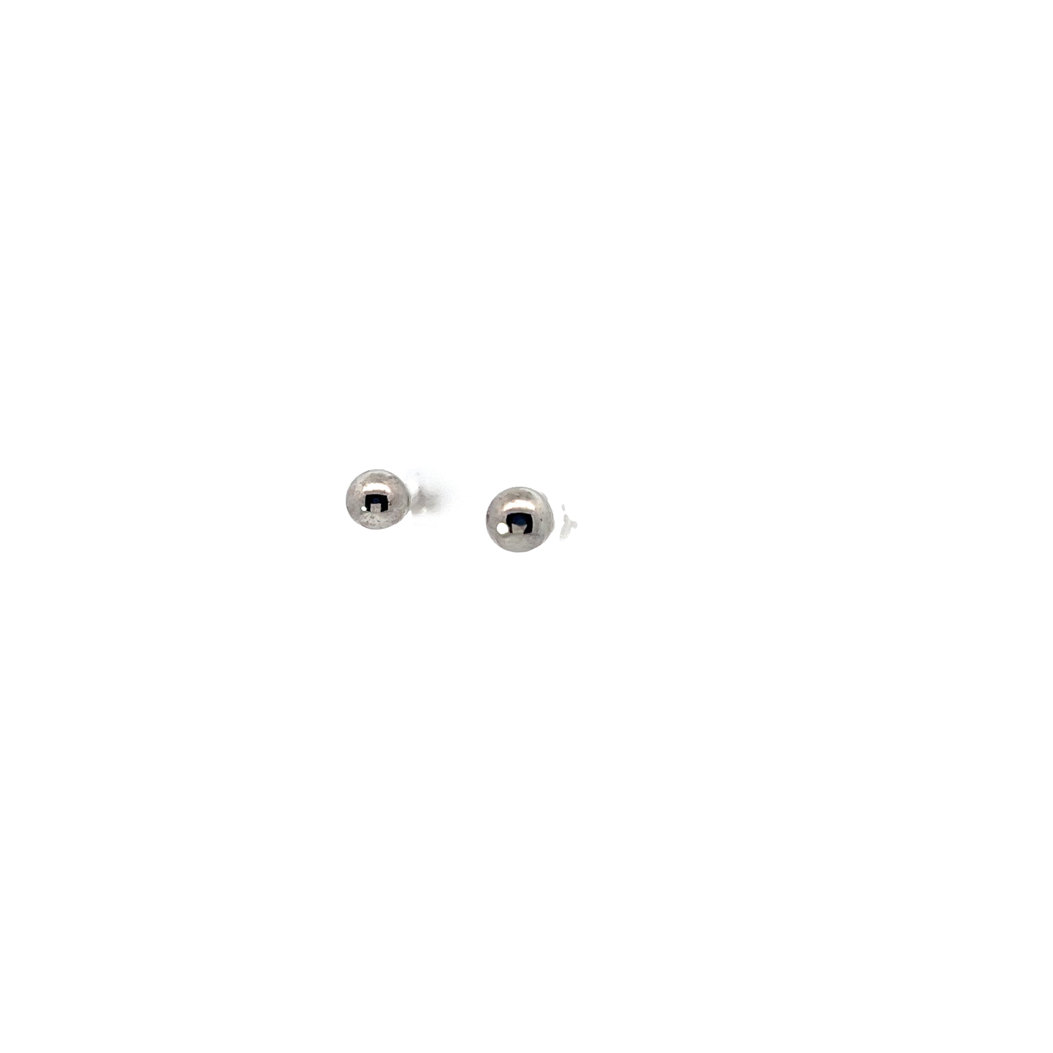 14k Rose, White and Yellow Gold 6mm Ball Stud Earrings
